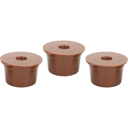 3 stuks herbruikbare navulbare koffiecapsulefilterbeker vervangende accessoires geschikt voor Caffitaly brown