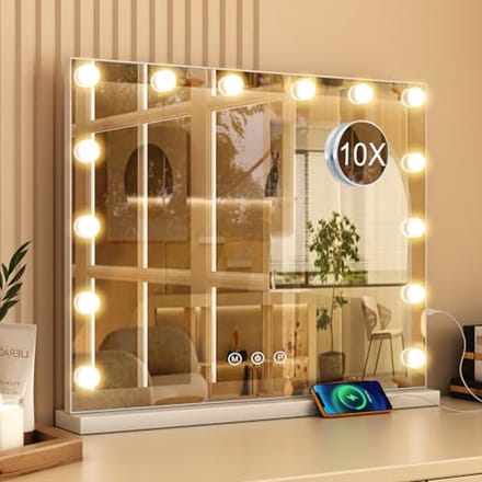 Make-upspiegel met Verlichting - 3 Lichtkleuren en Dimmer voor Perfecte Looks
