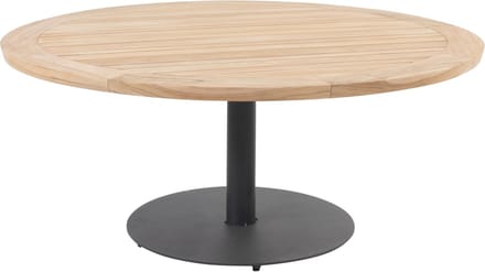 Saba low dining teak tafel 160ØxH69 cm met antraciet onderstel Taste 4SO