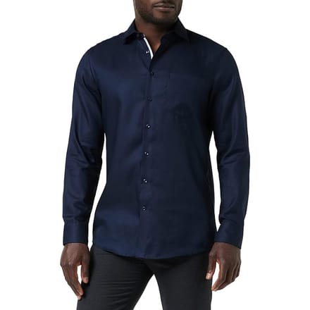 Seidensticker - 665 Business Shirt SF Spread Kent Patch12 - maat L - Navy