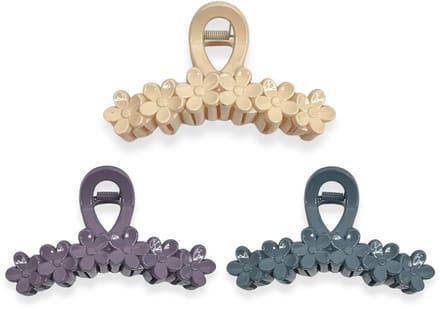 Guardian Beauty Haarclips - Stevige Haarclips - Groot Haar Klauwen - Set Van 3 - Beige, Paars, Teal - Haaraccessoire