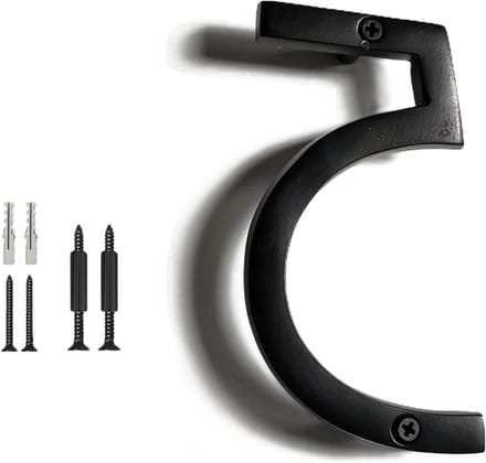 Huisnummer - Adresnummer - Buiten Zichtbaar - Zwevend Effect - 5 Inch - Zwart