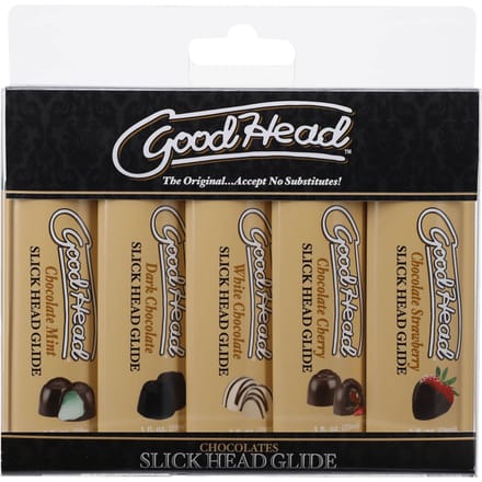 Doc Johnson - GoodHead Slick Head Glide Chocolade - 5-Pack 30 ml