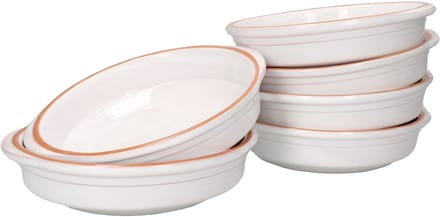 Set van 6 Cazuela WIT Ille 20cm L - 1926/20