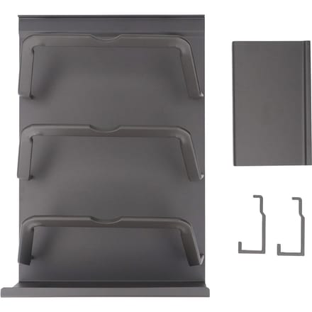 Support de Couvercle de Pot Suspendu Alliage d'Aluminium Structure Sécurisée Gain de Place Polyvalent Armoire Murale Couvercle de Pot gray
