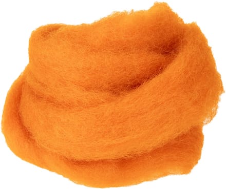 Wolkoord, gevilt wol, oranje, 2 meter, voor knutselen, binden en decor