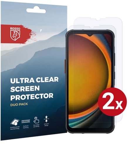 Rosso Screen Protector Ultra Clear Duo Pack Geschikt voor Samsung Galaxy Xcover 7 | TPU Folie | Case Friendly | 2 Stuks