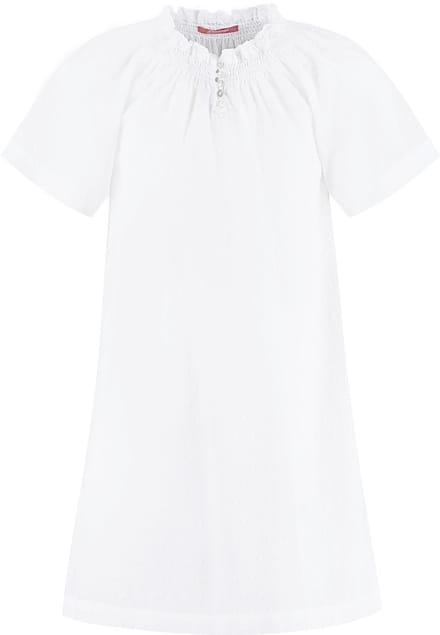 Meisjes Nachthemd Wit met smock details en Dots -152