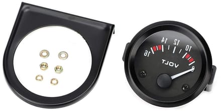 Voltmeter 12V 52mm voor Auto - Digitale Spanningsmeter met Achtergrondverlichting en Precisie Meting