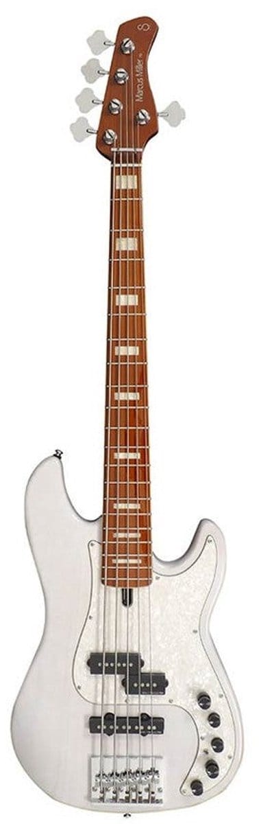 Sire P8 S5/WB Marcus Miller 5-snarige actieve basgitaar White Blonde