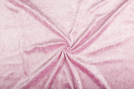 Velours de panne stof - Lichtroze 11 - 1 meter