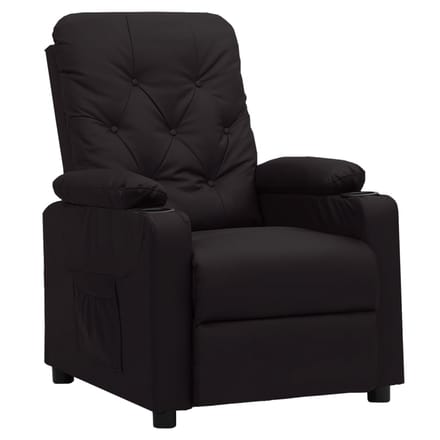 vidaXL - Fauteuil - verstelbaar - kunstleer - zwart
