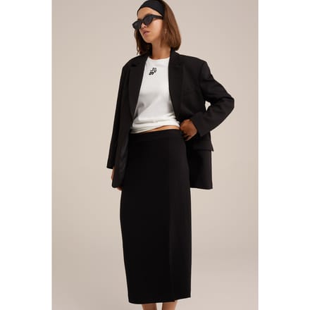 We Fashion Skirt Medium Length Black Größe: M | Midiröcke Outlet | Damen | Schwarz