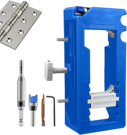 Scharnier freesmal - Deurfreesmal - Kastdeuren Frezen - Verstelbaar Heavy Duty - 3-5 Inch - Blauw
