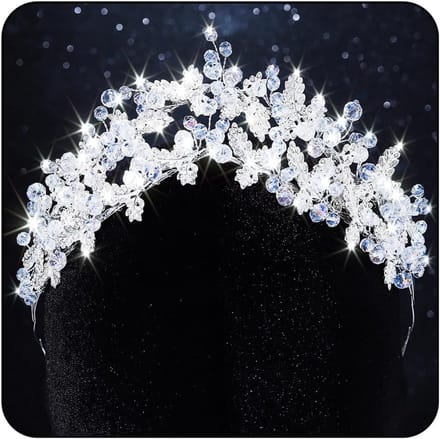Bruidshaaraccessoire Zilveren Strass Diadeem Kostuum Hoofddeksel Blad