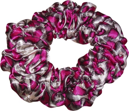 Scrunchie groot panterprint roze
