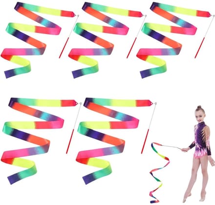 Dailygoods- Dansband Set van 5 - 2 m Gymnastiekbanden