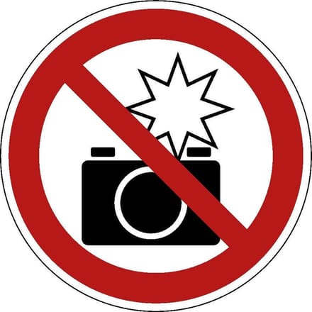Verboden te flitsen sticker 50 mm - 10 stuks per kaart