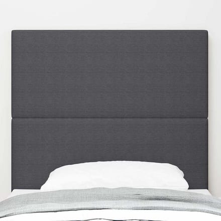 vidaXL - Hoofdbord - Donkergrijs - 100 - cm - Corduroy - stof