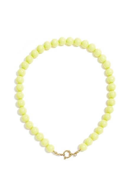Bijoutheek Collier Kralen 12mm Statement Pale Yellow
