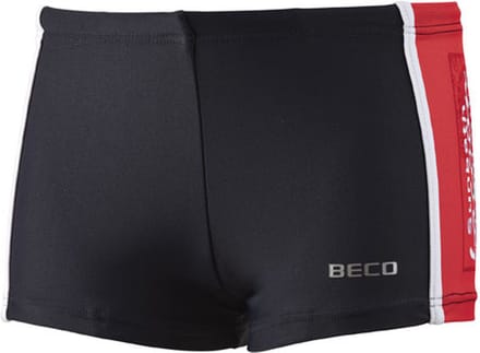 BECO Zwemboxer - Jongens - Polyamide/elastaan - Zwart/rood - Maat 152