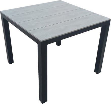 Tuintafel Cyprus 90x90cm | Grey | Polywood & Aluminium