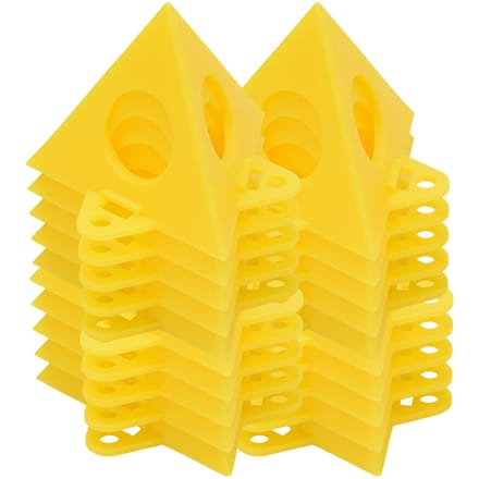 20 STUKS Stapelbare schilderstandaarden Mini Cone Verfrek Canvas Kastdeuren Riser Ondersteuning voor 20 PCS geel