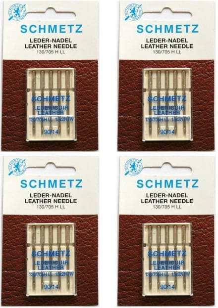 Schmetz machinenaalden leer  (5 naalden) universeel, 4 kaarten