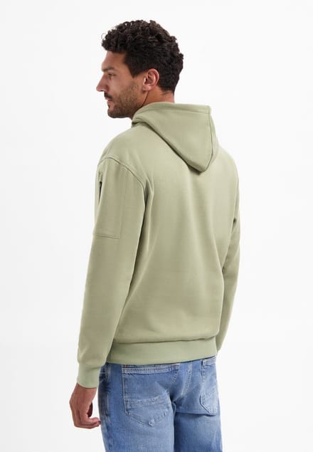 Capuchon sweatshirt met mouwrits