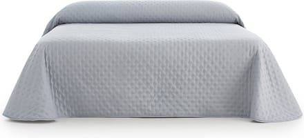 Belmarti Nature bedsprei 200 x 270 cm - lichtgrijs - omkeerbaar