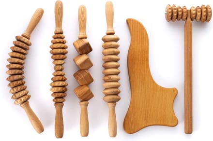 Houten Massage Set voor Lymfedrainage en Cellulite Verwijdering