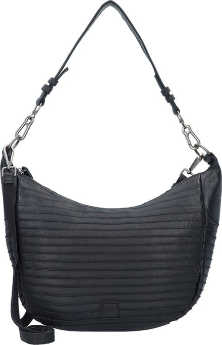 FREDsBRUDER Leren Schoudertas Flowow Shoulderbag Black Zwart