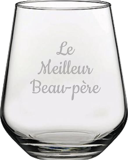 Drinkglas gegraveerd - 42,5cl - Le Meilleur Beau-père