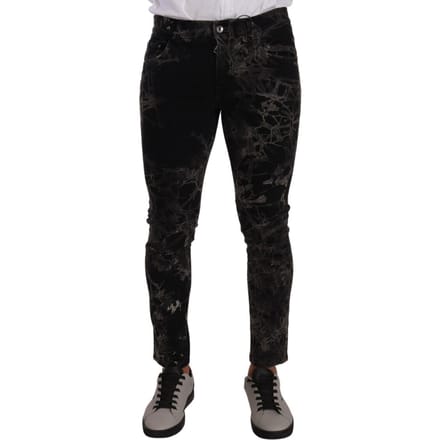 Marmerprint Skinny Jeans