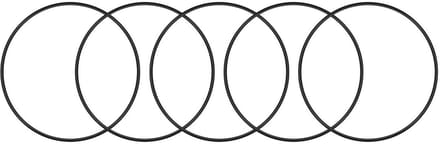 Dailygoods- O-ring 120 mm buitendiameter - 5 stuks - rubberen sluitringen - afdichtingsset - nitrilrubber - flexibele afdichting - Afdichtring