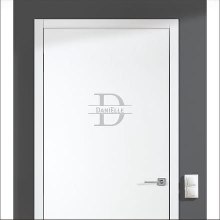 Deursticker Met Naam -  Danielle - Zilver