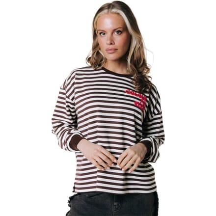 Colourful Rebel Striped Wavy Logo Longsleeve- XL