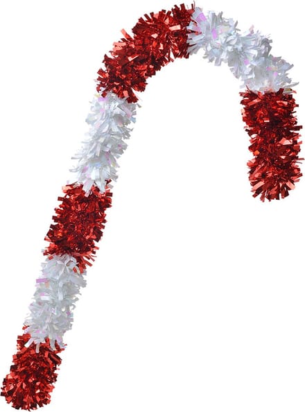 Clayre & Eef Kerstdecoratie Zuurstok 72 cm Rood Wit Kunststof