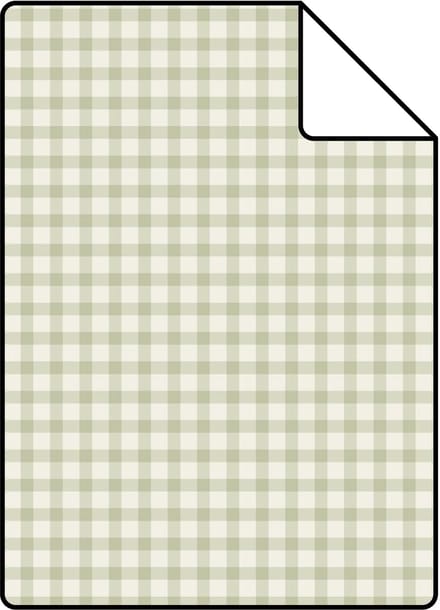 Proefstaal ESTAhome behang ruitjes vergrijsd groen - 26.5 x 21 cm - 131643-S