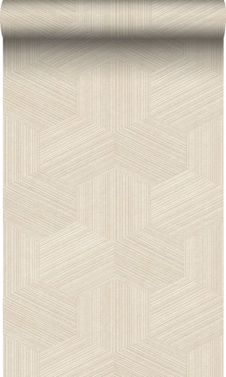 Origin Wallcoverings behang grafisch 3D motief lichtbeige - 50 x 900 cm - 347941
