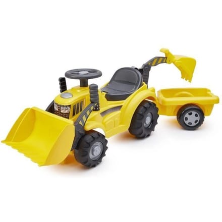 Ecoiffier Looptractor met Voorlader en Wagen
