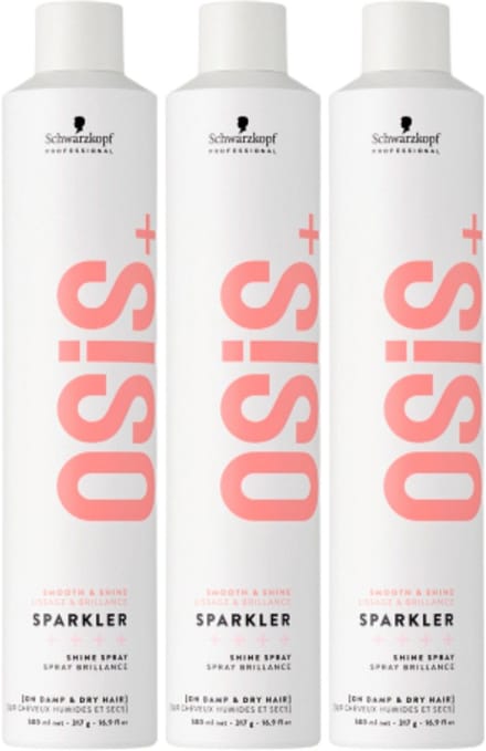 Schwarzkopf OSiS+ Sparkler - Shine Spray Triple Set 3x500ml