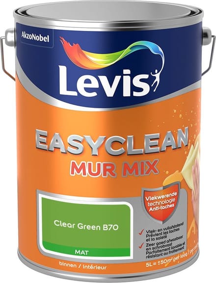 Levis - Easyclean Mur Mat Mix - Clear Green B70 - Mengverf - 5 L
