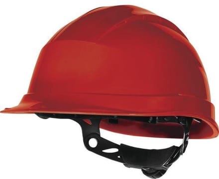 Delta Plus Veiligheidsbouwhelm met Rotorsluiting – Rood | One Size | PP Polypropyleen | UV-Beschermd | Elektrische Isolatie tot 1500 VCC