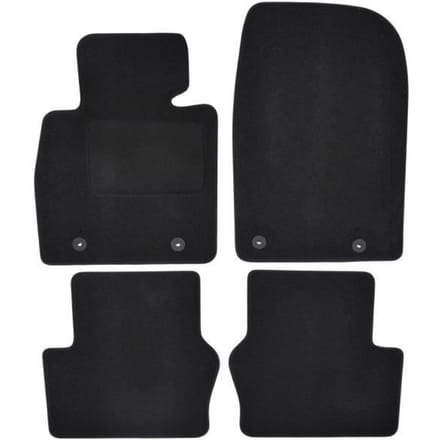 Tapis de sol - Mazda - 2 - Velours noir - 4 pièces - Ajustement précis