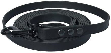 Hondenlijn - BioThane® - Zwart - 10 meter - 16mm - Middelgrote hond