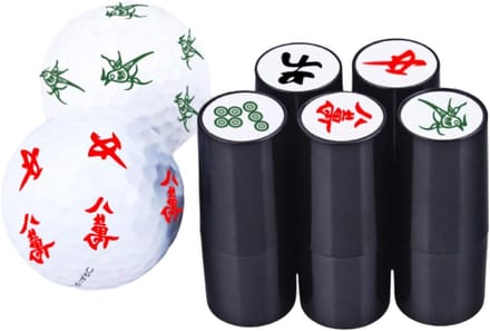 Golfbalstempel - Balmarker - Golfspel Personaliseren - Zelfinktend Ontwerp - 1 cm x 1 cm - Zwart