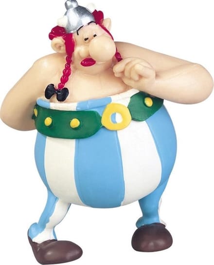 Asterix figuur Obelix met bloemen 7 cm