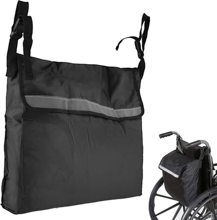 Waterdichte Achtertas voor Rolstoel en Rollator - Grote Zwarte Opbergtas met Reflectie