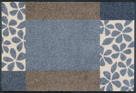 Kleen-Tex Deurmat Wash&Dry Florita Grey - 50 x 75cm
